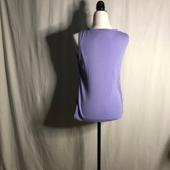 Karen Scott Boatneck Tank Top Purple Size PM - Picture 3 of 6